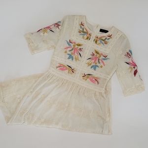 Off white Embroidered dress